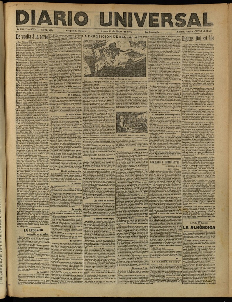 Miniatura de Diario Universal del 16 de mayo de 1904, edición de tarde