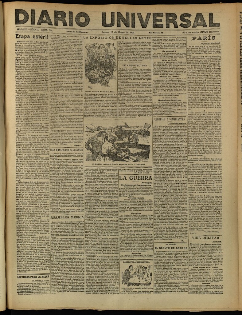 Miniatura de Diario Universal del 19 de mayo de 1904, edición de tarde