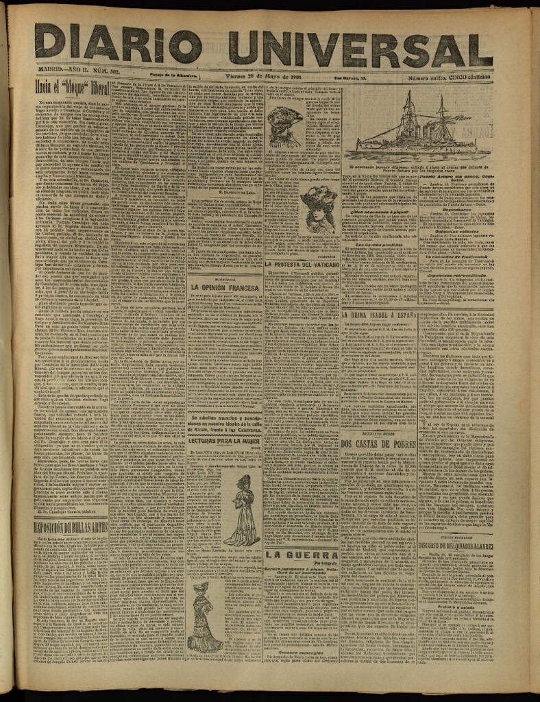 Miniatura de Diario Universal del 20 de mayo de 1904, edición de tarde