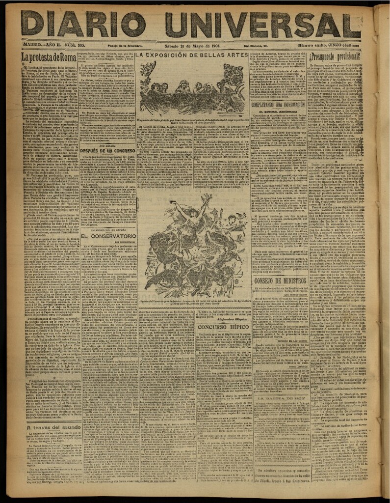 Miniatura de Diario Universal del 21 de mayo de 1904, edición de noche