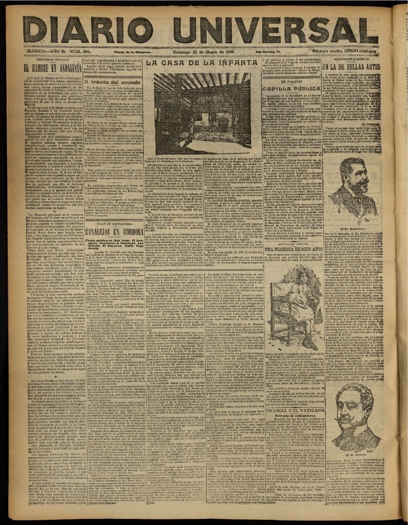 Miniatura de Diario Universal del 22 de mayo de 1904, edición de noche