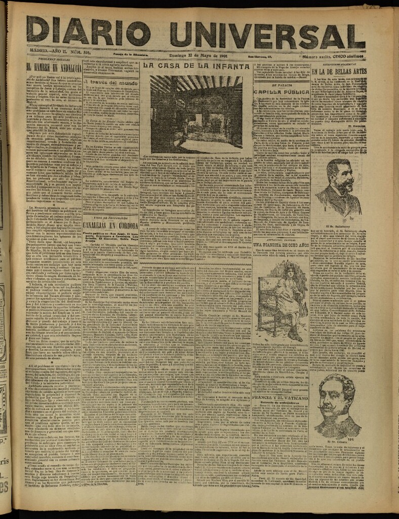 Miniatura de Diario Universal del 22 de mayo de 1904, edición de tarde