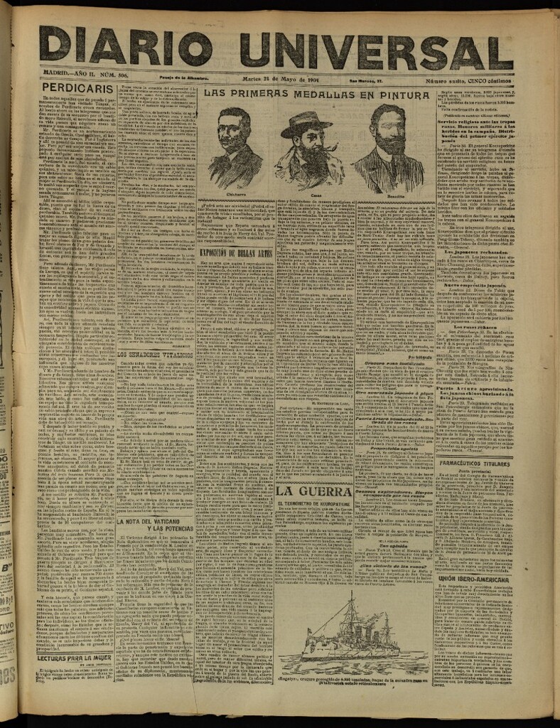 Miniatura de Diario Universal del 24 de mayo de 1904, edición de tarde