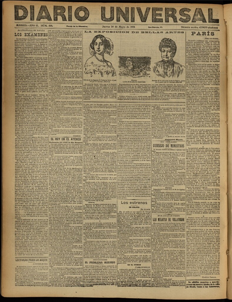 Miniatura de Diario Universal del 26 de mayo de 1904, edición de noche
