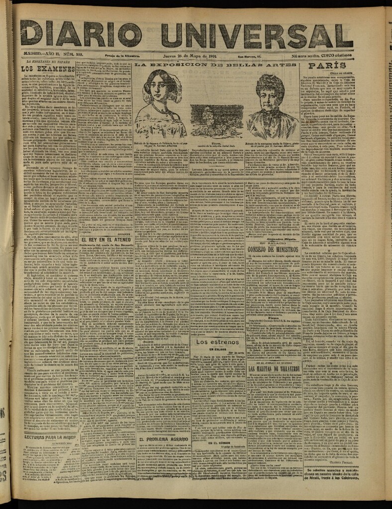 Miniatura de Diario Universal del 26 de mayo de 1904, edición de tarde