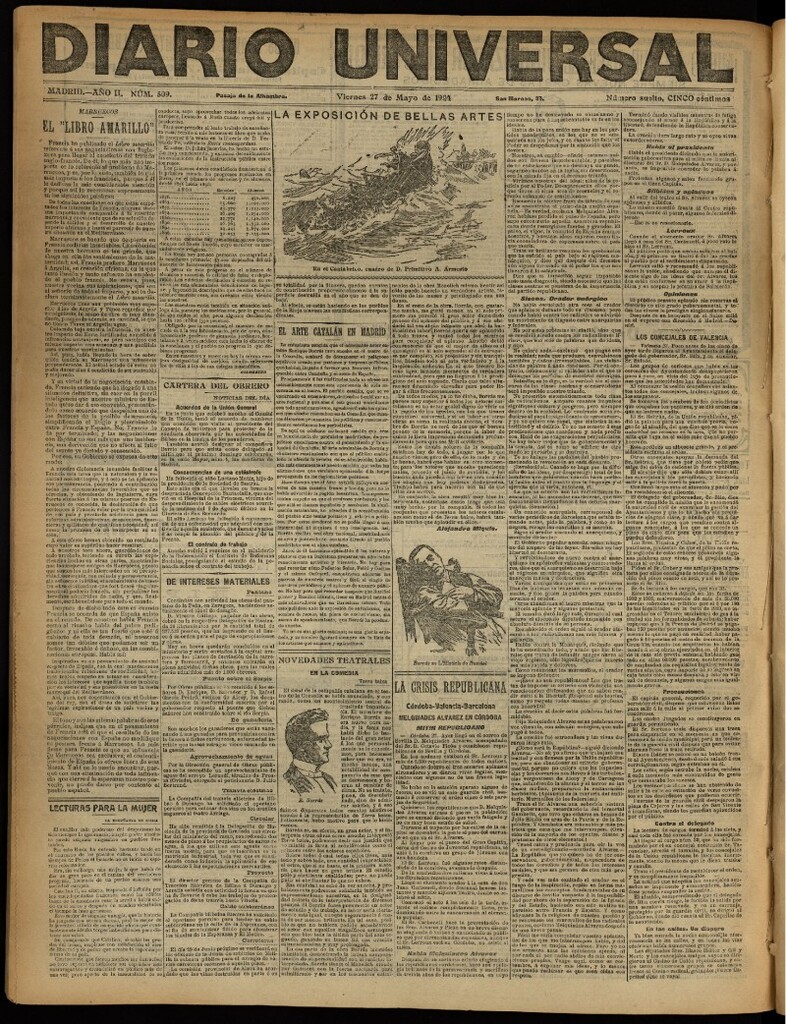 Miniatura de Diario Universal del 27 de mayo de 1904, edición de noche