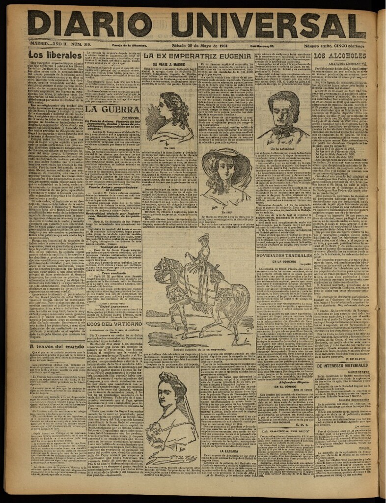 Miniatura de Diario Universal del 28 de mayo de 1904, edición de noche