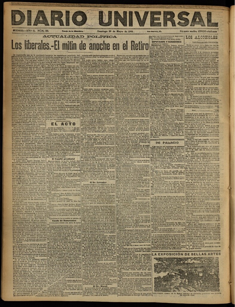 Miniatura de Diario Universal del 29 de mayo de 1904, edición de noche