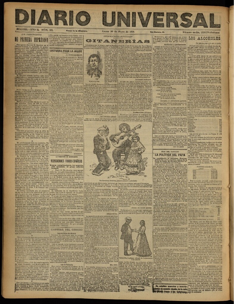 Miniatura de Diario Universal del 30 de mayo de 1904, edición de noche