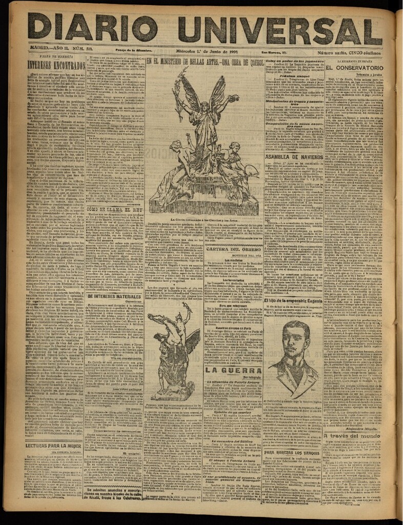 Miniatura de Diario Universal del 1 de junio de 1904, edición de noche