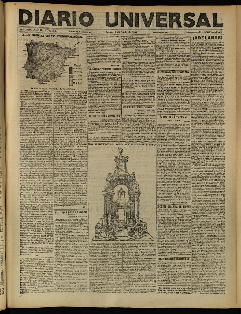 Miniatura de Diario Universal del 2 de junio de 1904, edición de tarde