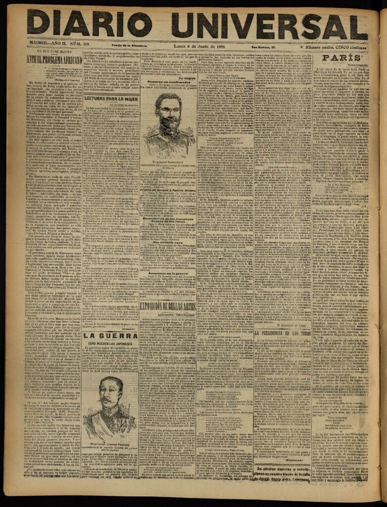 Miniatura de Diario Universal del 6 de junio de 1904, edición de noche