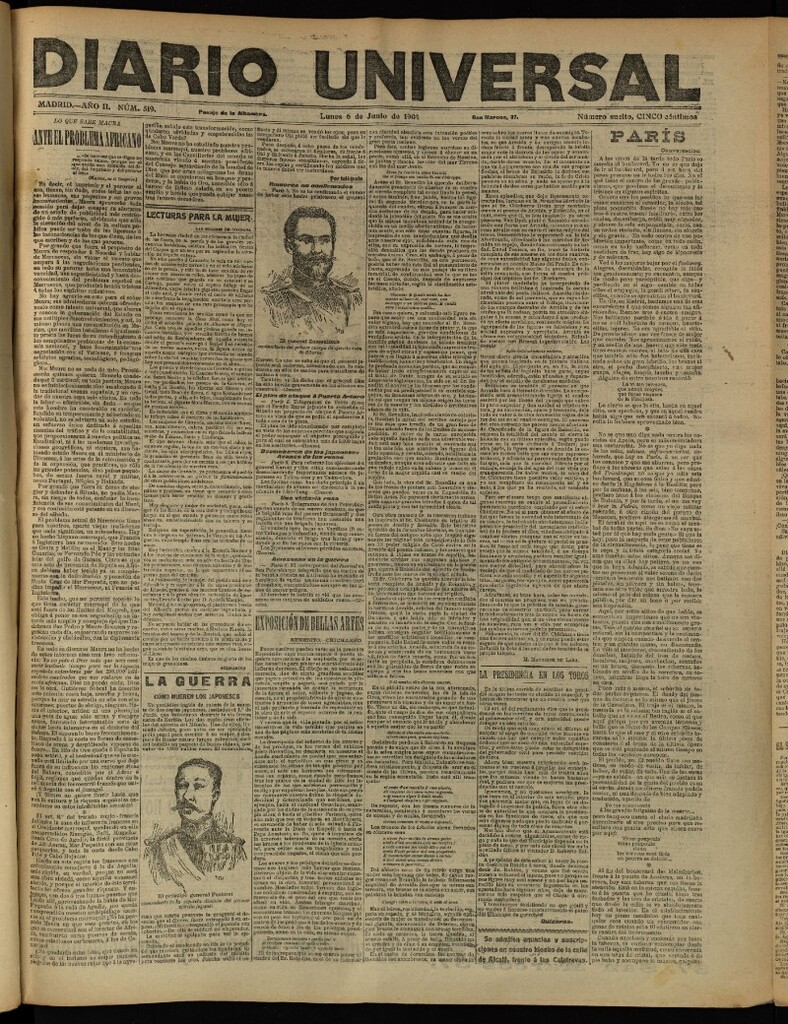 Miniatura de Diario Universal del 6 de junio de 1904, edición de tarde