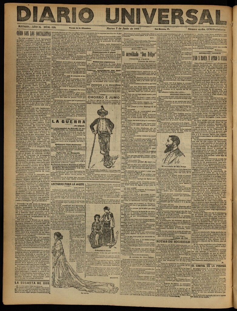 Miniatura de Diario Universal del 7 de junio de 1904, edición de noche