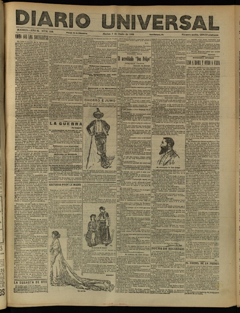 Miniatura de Diario Universal del 7 de junio de 1904, edición de tarde