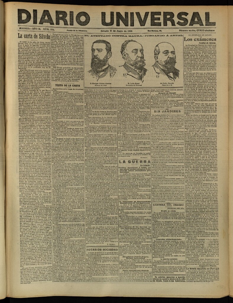 Miniatura de Diario Universal del 11 de junio de 1904, edición de tarde