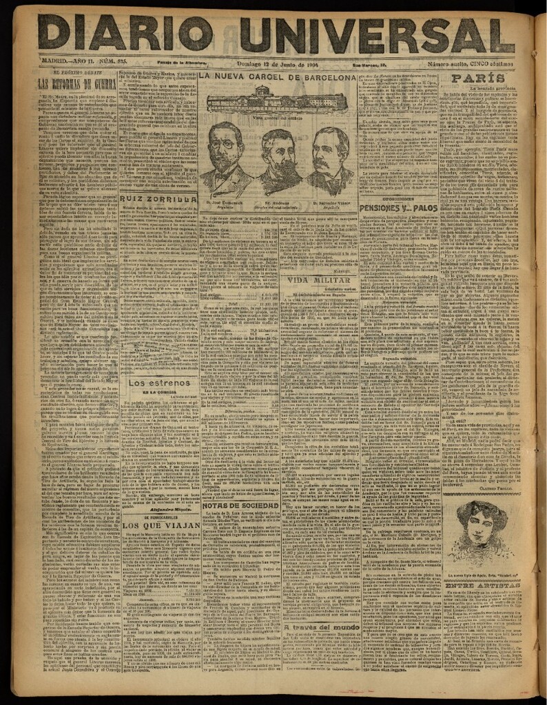 Miniatura de Diario Universal del 12 de junio de 1904, edición de noche