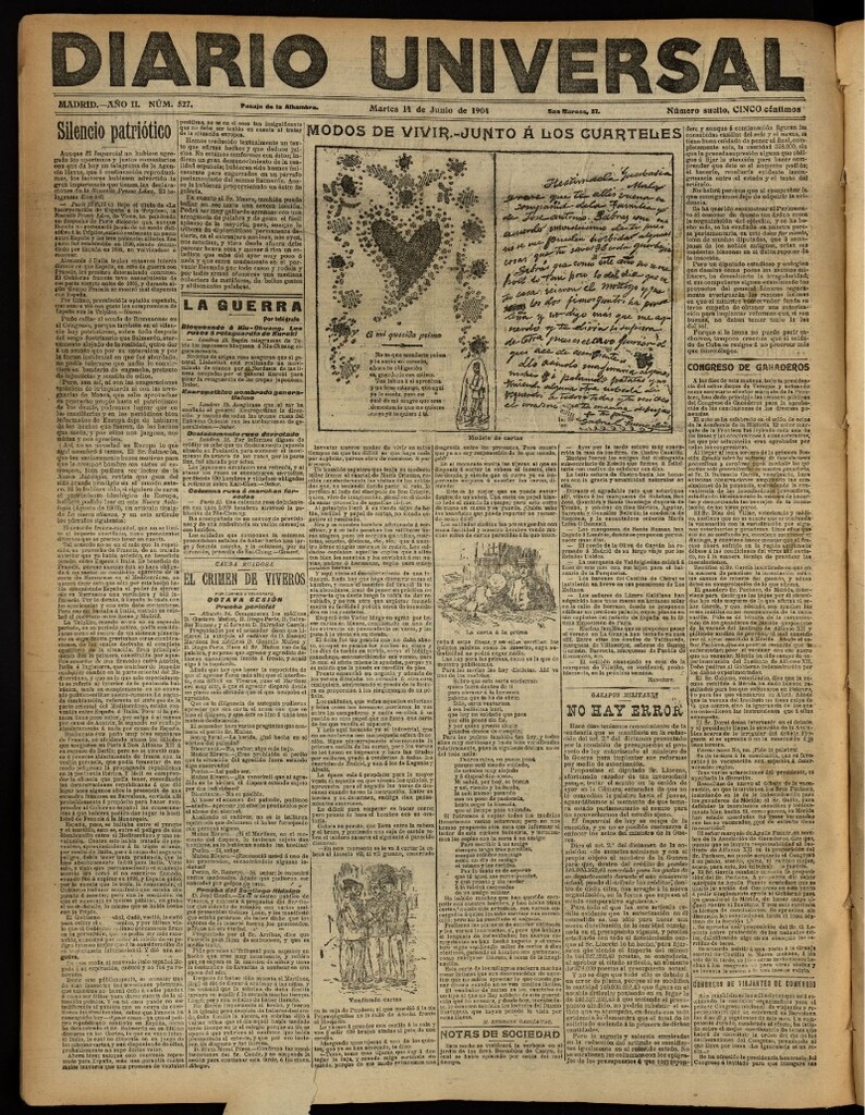Miniatura de Diario Universal del 14 de junio de 1904, edición de noche