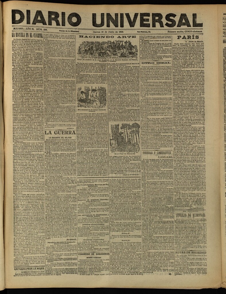 Miniatura de Diario Universal del 16 de junio de 1904, edición de tarde