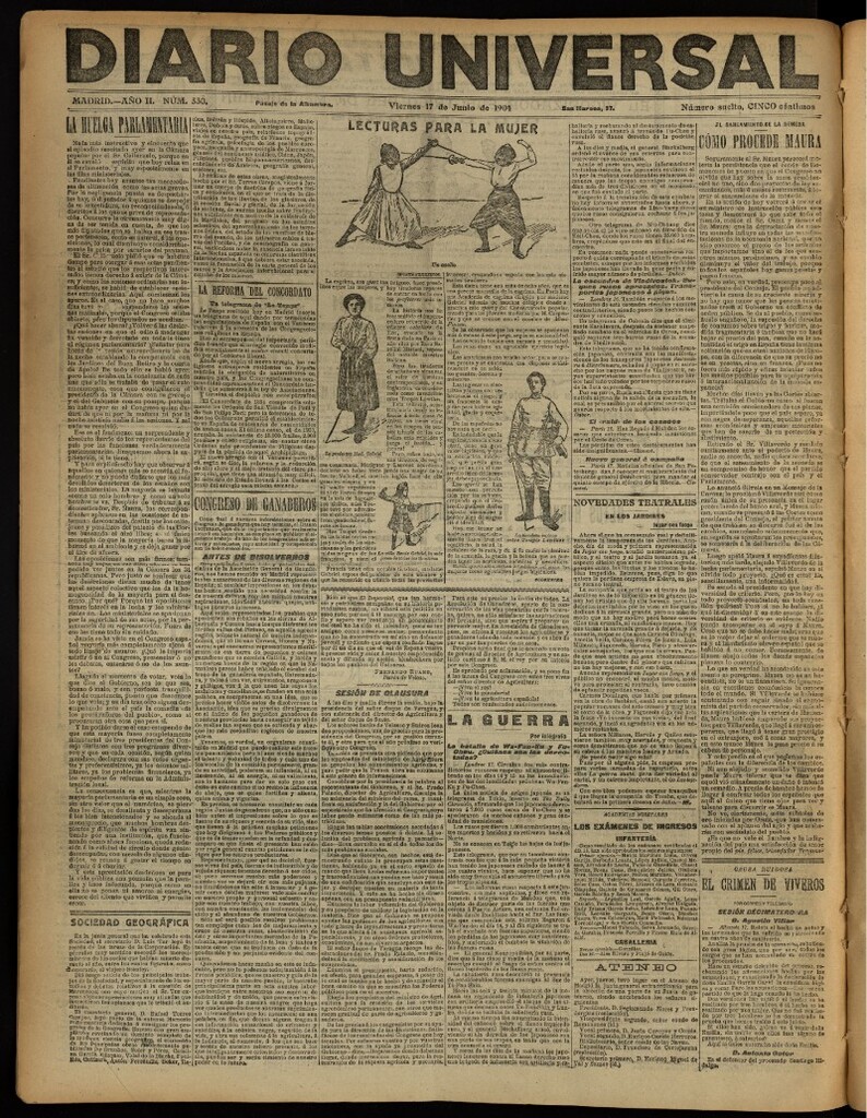 Miniatura de Diario Universal del 17 de junio de 1904, edición de noche
