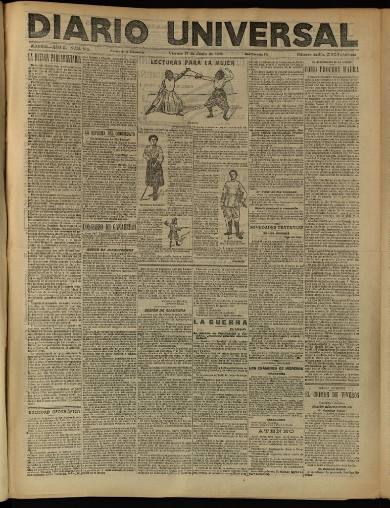 Miniatura de Diario Universal del 17 de junio de 1904, edición de tarde