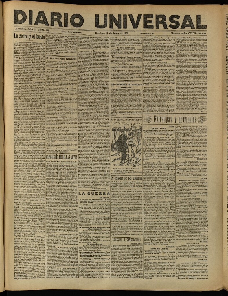 Miniatura de Diario Universal del 19 de junio de 1904, edición de tarde