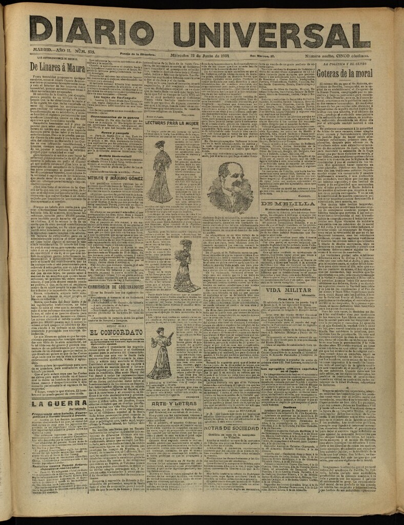 Miniatura de Diario Universal del 22 de junio de 1904, edición de tarde