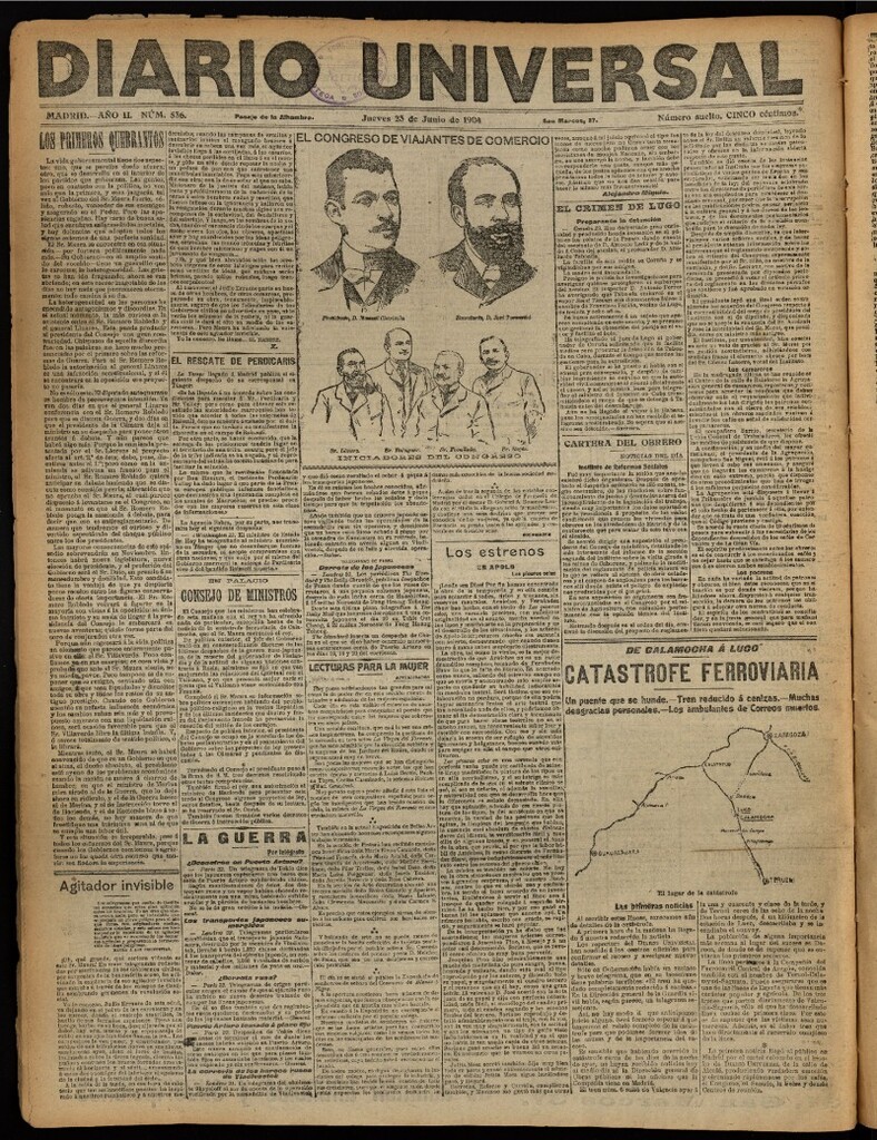 Miniatura de Diario Universal del 23 de junio de 1904, edición de noche