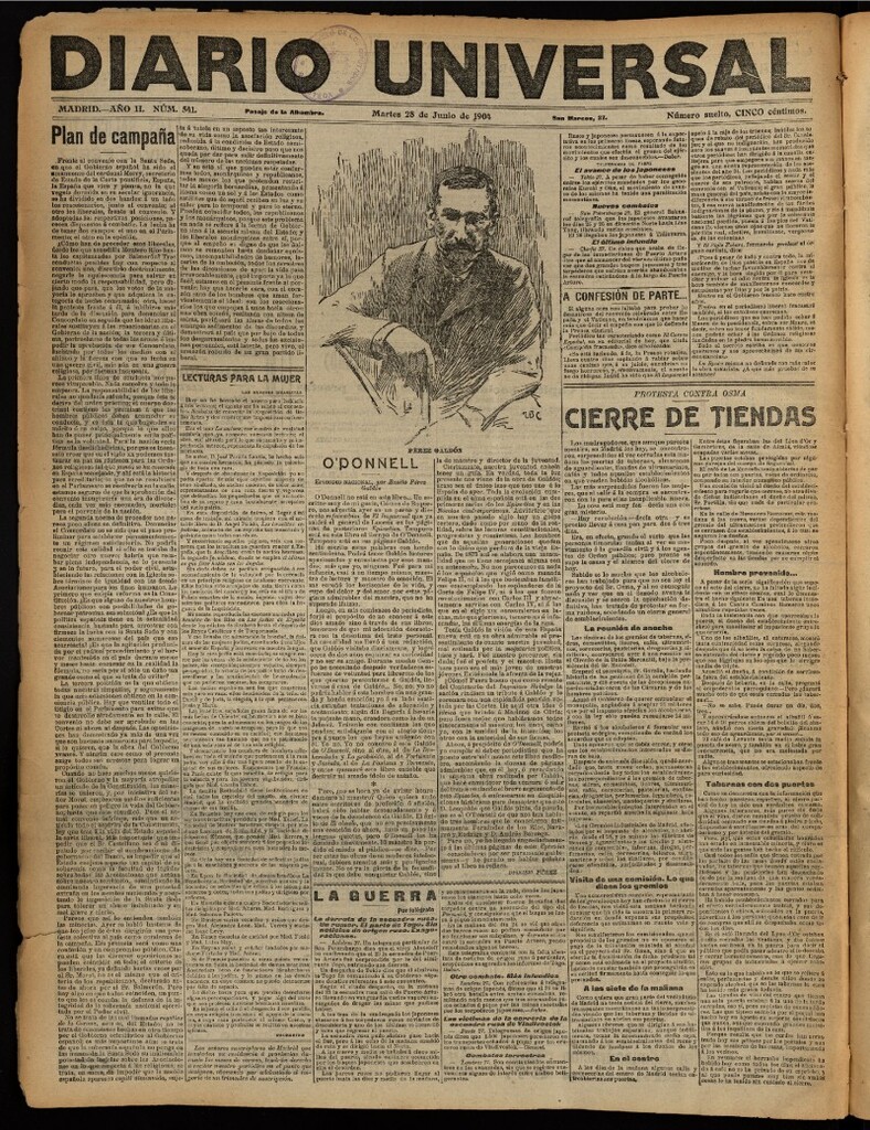 Miniatura de Diario Universal del 28 de junio de 1904, edición de noche