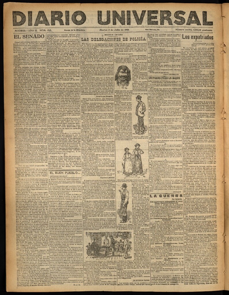 Miniatura de Diario Universal del 5 de julio de 1904, edición de noche