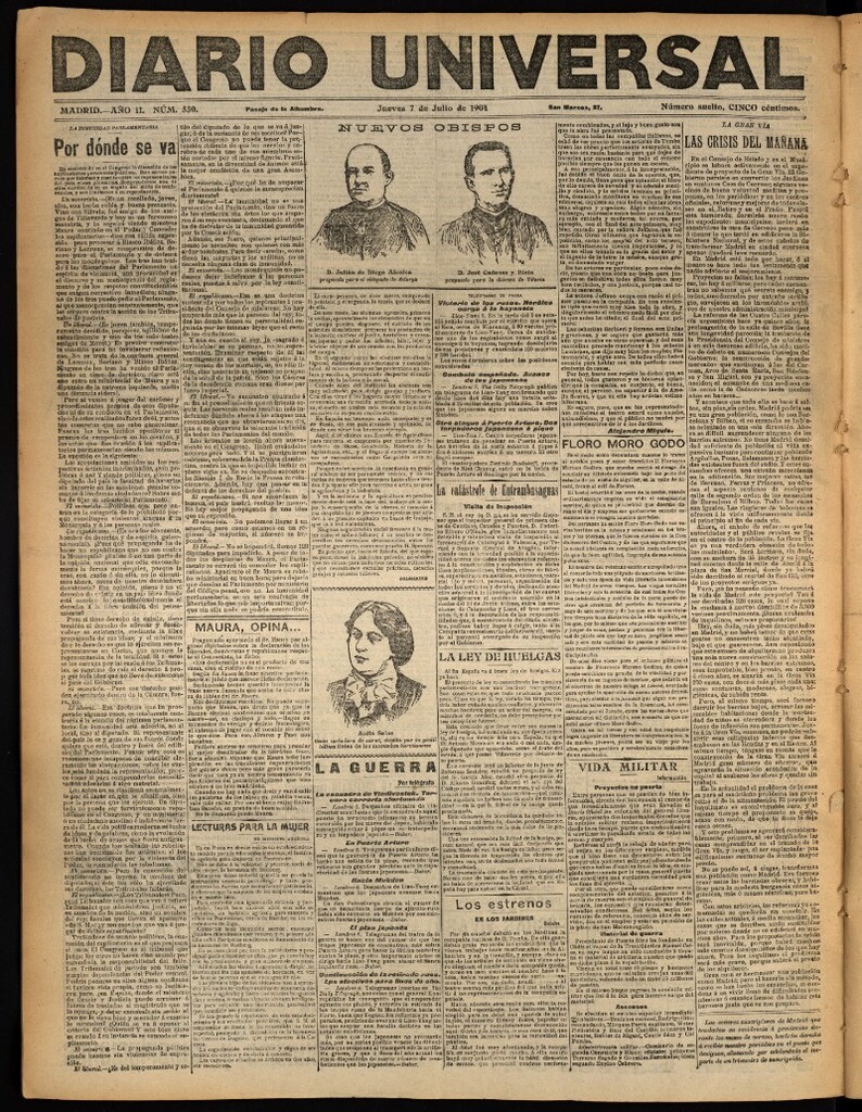 Miniatura de Diario Universal del 7 de julio de 1904, edición de noche