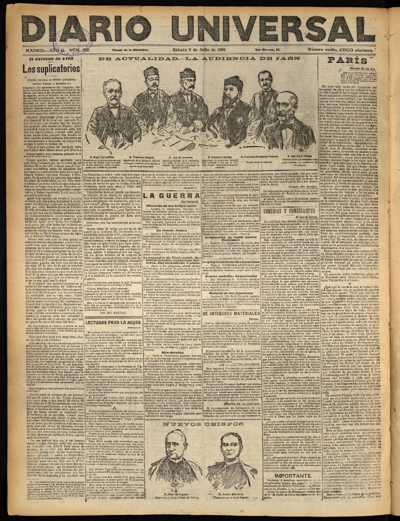 Miniatura de Diario Universal del 9 de julio de 1904, edición de noche
