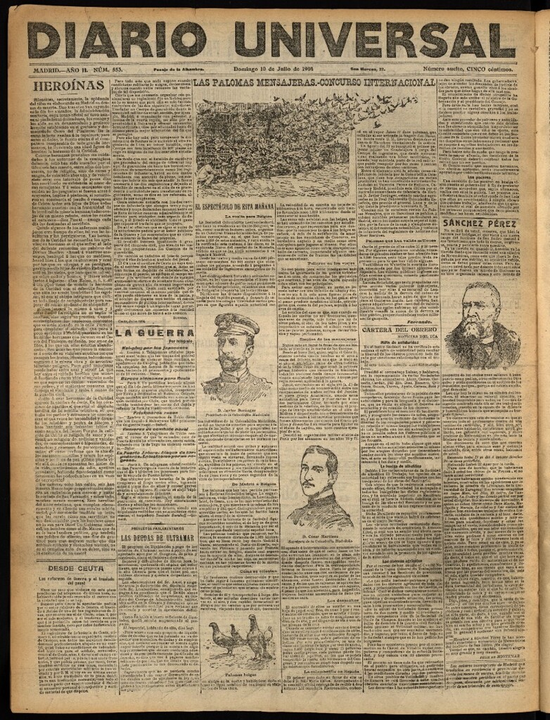 Miniatura de Diario Universal del 10 de julio de 1904, edición de noche
