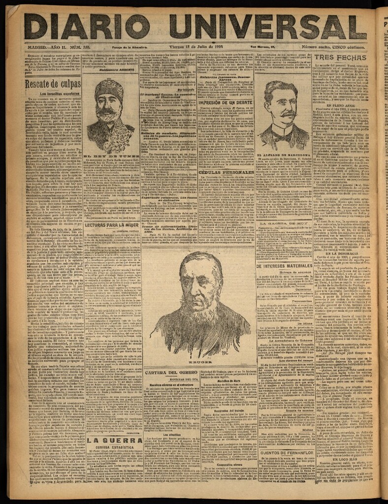 Miniatura de Diario Universal del 15 de julio de 1904, edición de noche