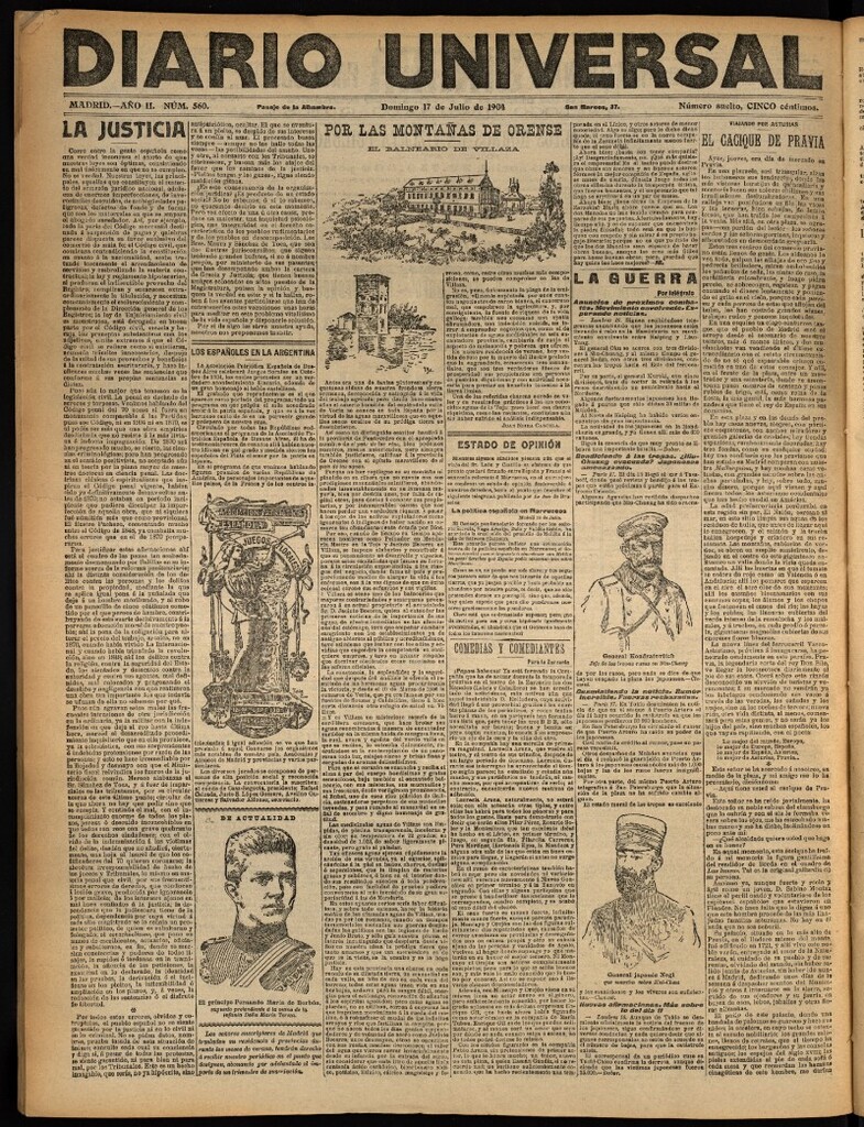 Miniatura de Diario Universal del 17 de julio de 1904, edición de noche