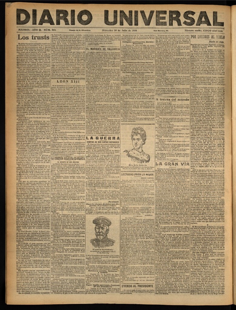 Miniatura de Diario Universal del 20 de julio de 1904, edición de noche