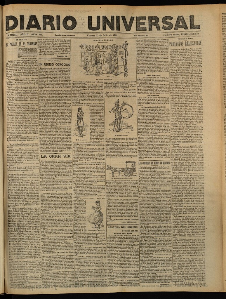 Miniatura de Diario Universal del 22 de julio de 1904, edición de tarde
