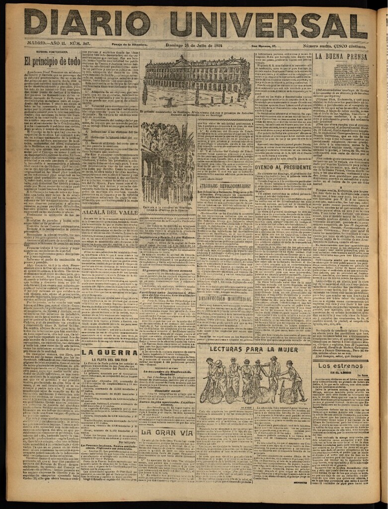 Miniatura de Diario Universal del 24 de julio de 1904, edición de noche