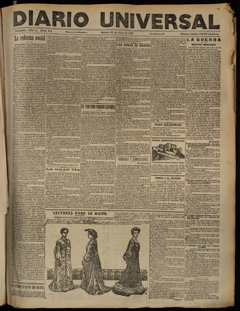 Miniatura de Diario Universal del 30 de julio de 1904, edición de tarde