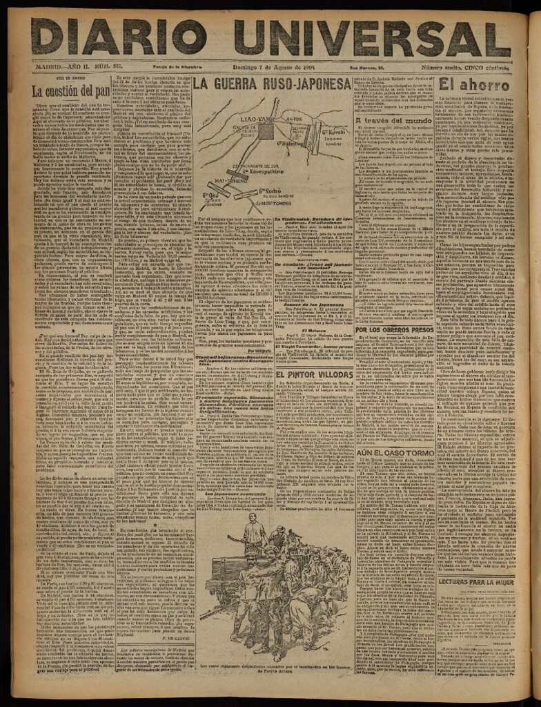 Miniatura de Diario Universal del 7 de agosto de 1904, edición de noche