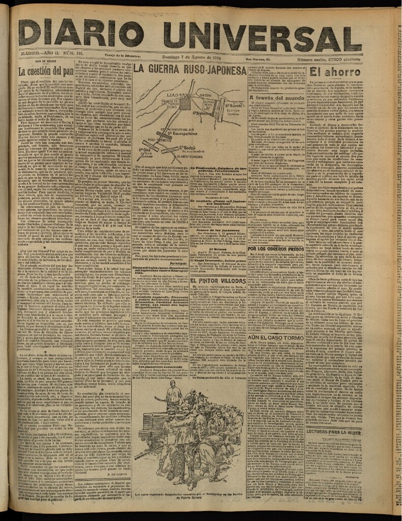 Miniatura de Diario Universal del 7 de agosto de 1904, edición de tarde