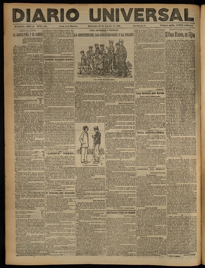 Miniatura de Diario Universal del 10 de agosto de 1904, edición de noche