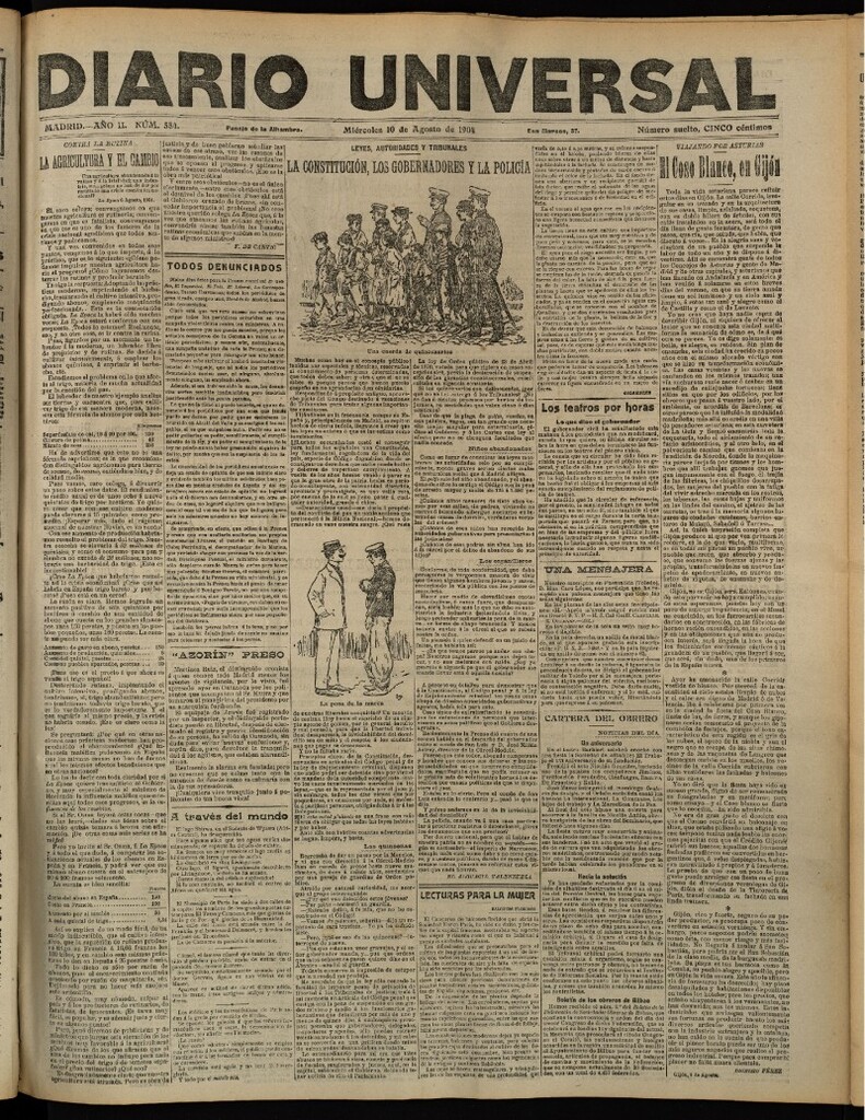 Miniatura de Diario Universal del 10 de agosto de 1904, edición de tarde