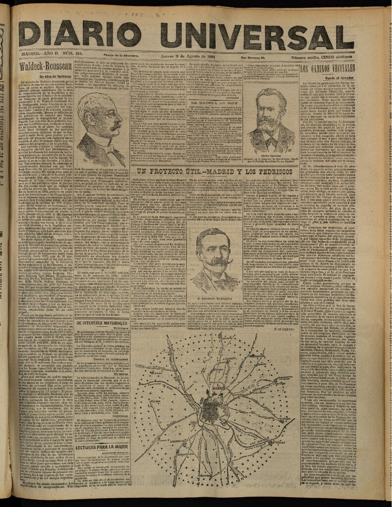 Miniatura de Diario Universal del 11 de agosto de 1904, edición de tarde