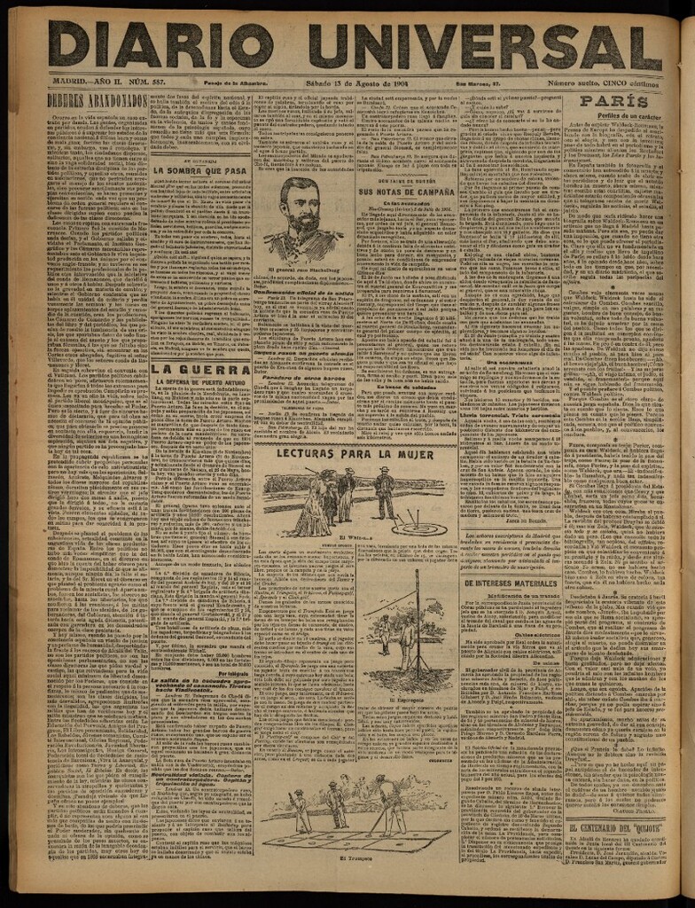 Miniatura de Diario Universal del 13 de agosto de 1904, edición de noche