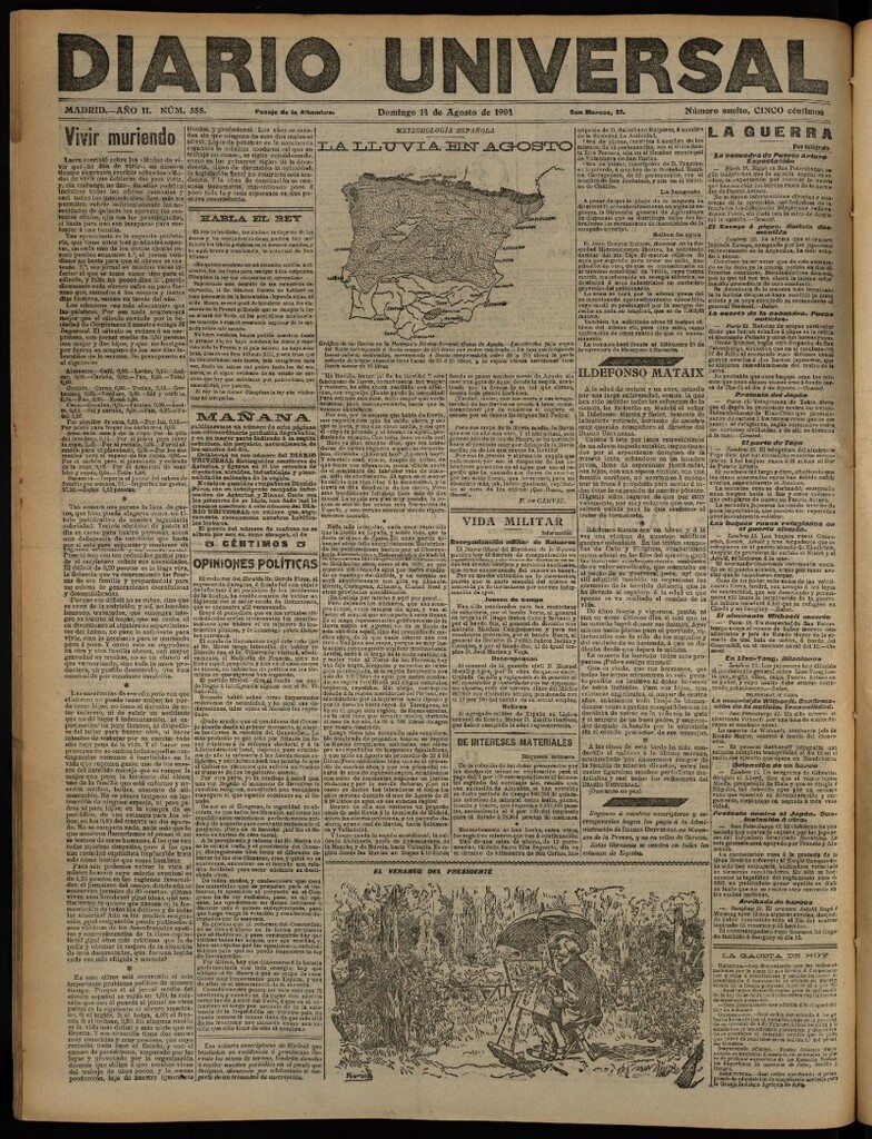 Miniatura de Diario Universal del 14 de agosto de 1904, edición de noche