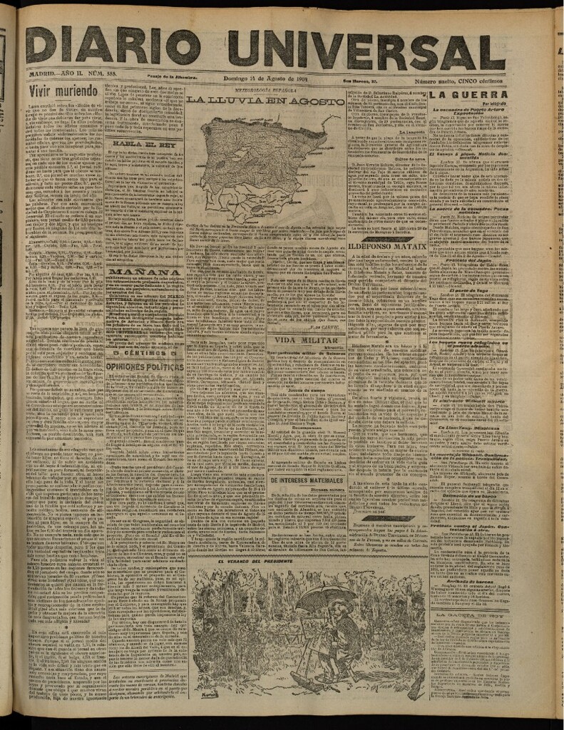 Miniatura de Diario Universal del 14 de agosto de 1904, edición de tarde
