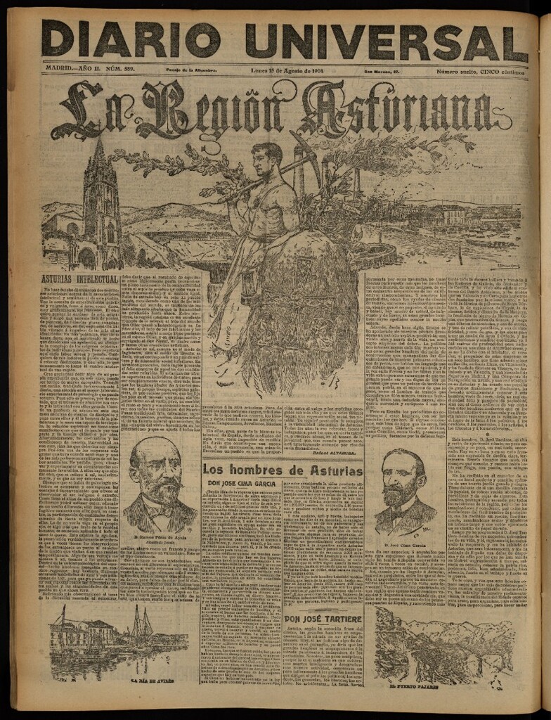 Miniatura de Diario Universal del 15 de agosto de 1904, edición de noche