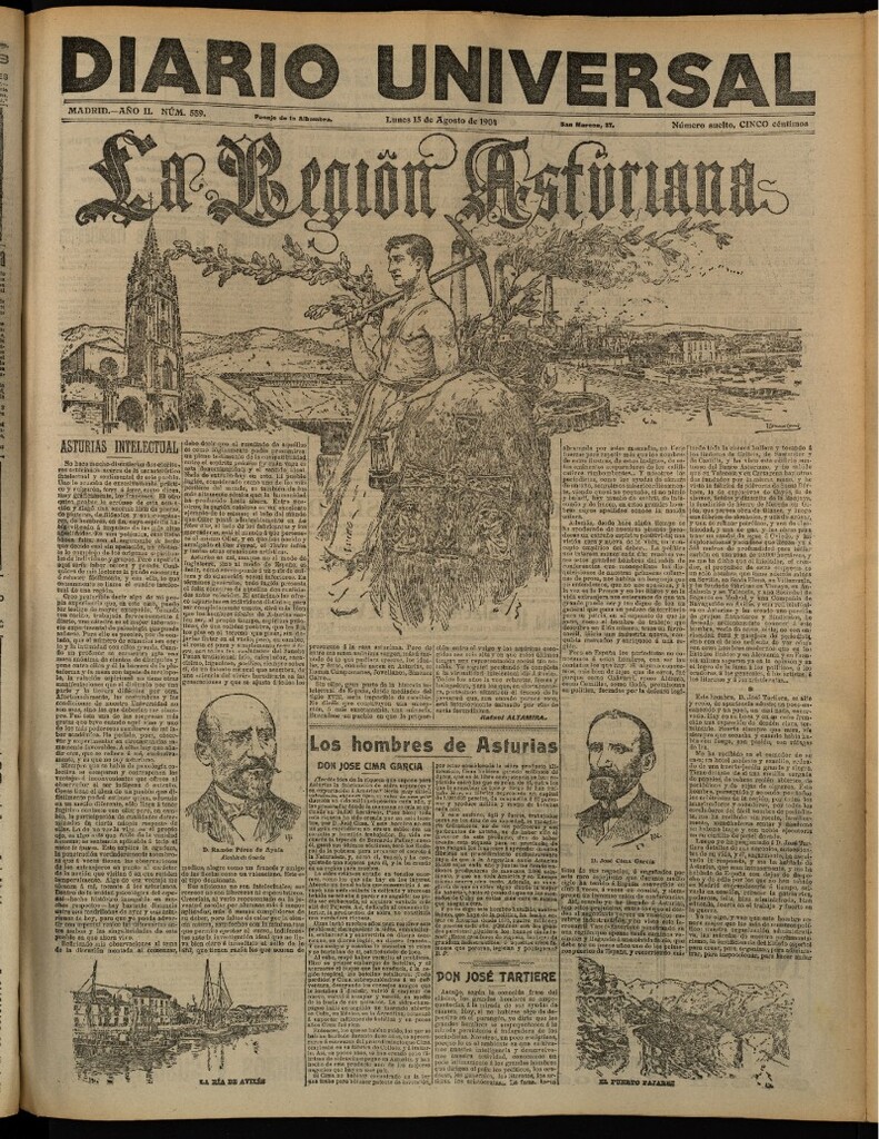 Miniatura de Diario Universal del 15 de agosto de 1904, edición de tarde