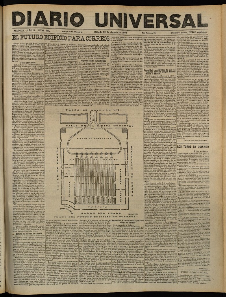 Miniatura de Diario Universal del 20 de agosto de 1904, edición de tarde
